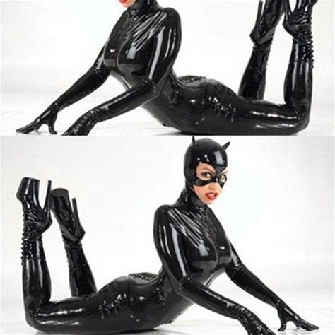 Patent Leather Catwoman Costumes Nightclub DS Club Uniforms Cat Girl