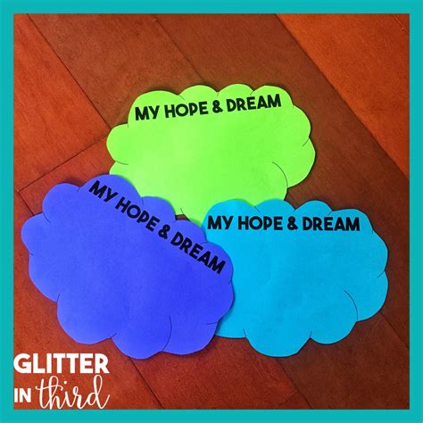 how to set up hopes and dreams in the elementary classroom glitter in