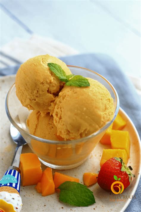 Vegan Mango Coconut Ice Cream The Belly Rules The Mind