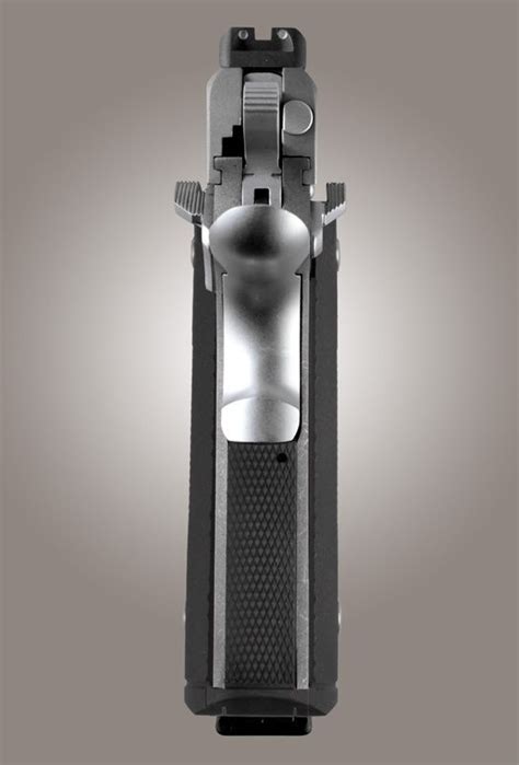 1911 Govt Aluminum Magrip Kit Checkered Arched Matte Black