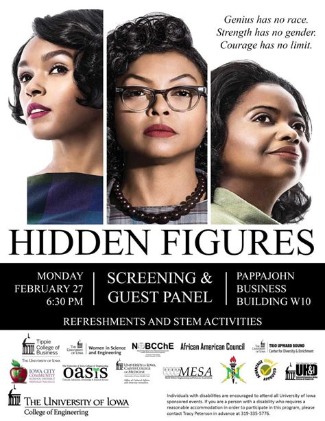Attend A Free Screening Of ‘hidden Figures University Of Iowa College Of Public Health