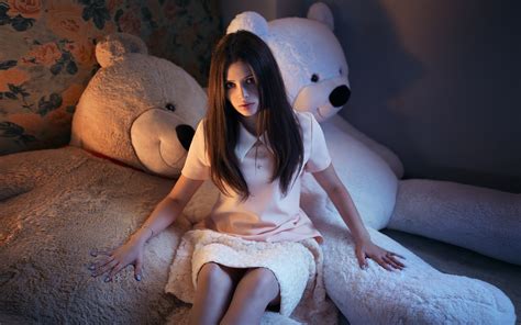 fondos de pantalla mujer modelo osos de peluche fotografía juguete piel mitología ropa