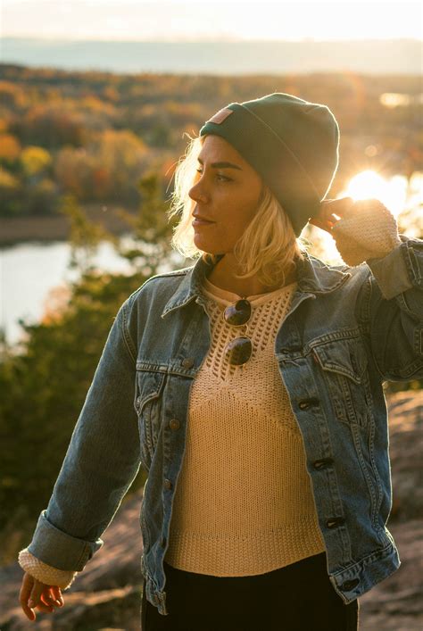 Hipster Hiking Summer Sunset Look Outfit With A Beanie By Vai KØ