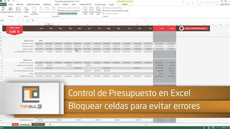 Control De Presupuesto En Excel Youtube