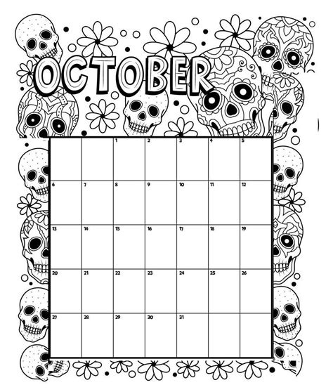 October Coloring Pages Tedy Printable Activities