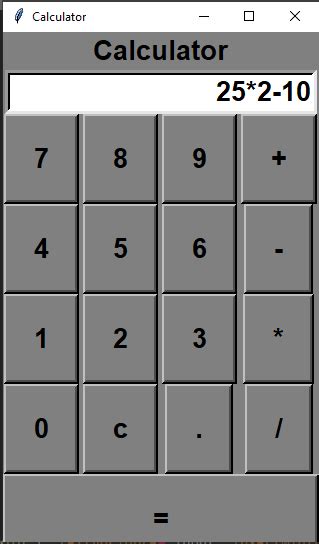 Github Lasyaganesunipython Tkinter Calculator This Is A Simple Gui