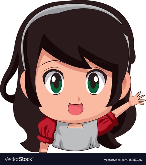 Cute Anime Chibi Little Girl Cartoon Stock Vector 658029363 Aria Art