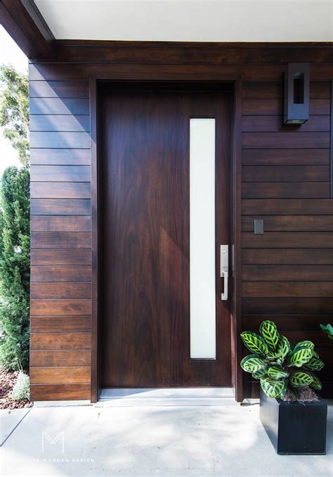 modern-wood-front-door-melissa-morgan-design - Melissa Morgan Designs