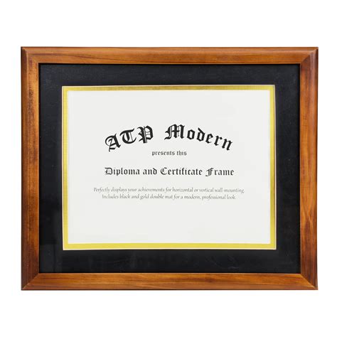 Walnut Diploma Frame Solid Wood Document Masters Degree Frame