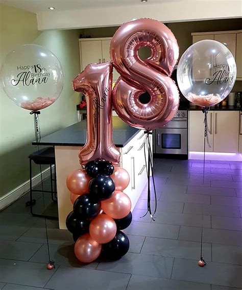18th Birthday Balloons Rose Gold Buxton Uk Birthday Balloon