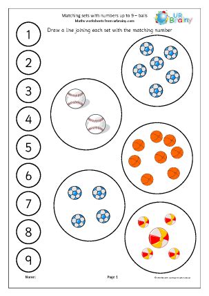 Matching balls to a number line - Counting and Matching Maths