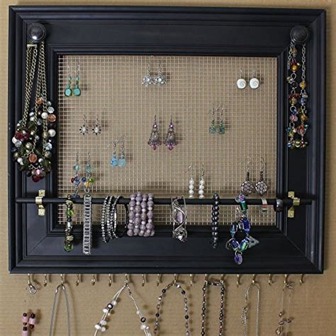 Large Painting Frame Style Wall Jewelry Organizer Display Rack Holder