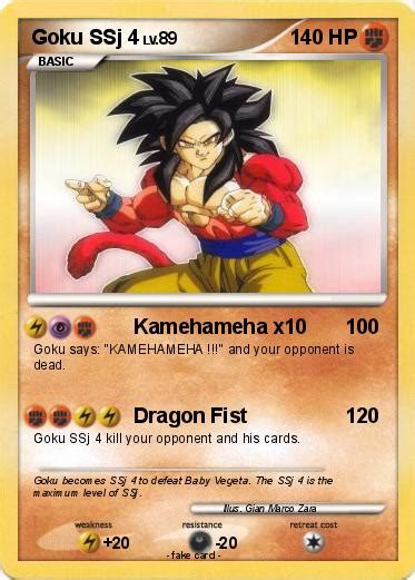 Pokémon Goku Ssj 4 29 29 Kamehameha X10 My Pokemon Card