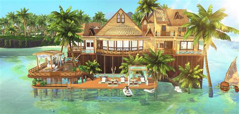 Hoanglaps Sims — Gold Sandy New Build For Living Island Pack V