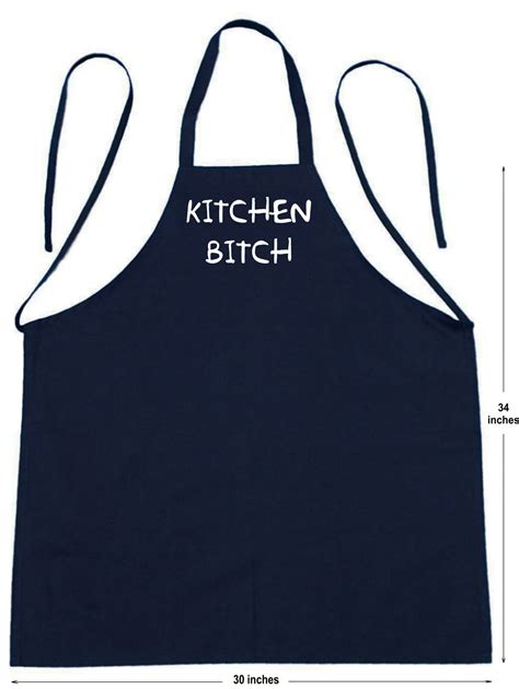 Funny Cooking Aprons Kitchen Bitch Adults Black Apron Novelty Barbecue Chef Aprons