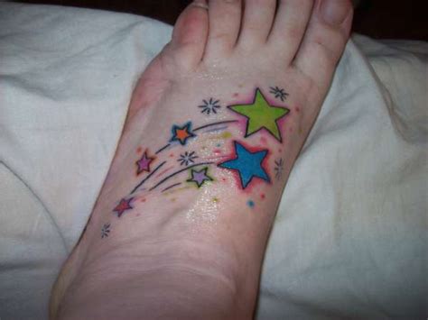 It had been thought for centuries that the shooting star were messages in the sky from god. Shooting Star Tattoo Designs