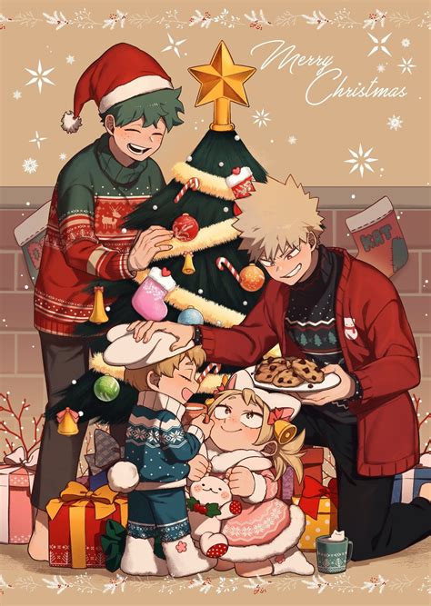 Christmas Wallpaper Anime Mha Customize And Personalise Your Desktop
