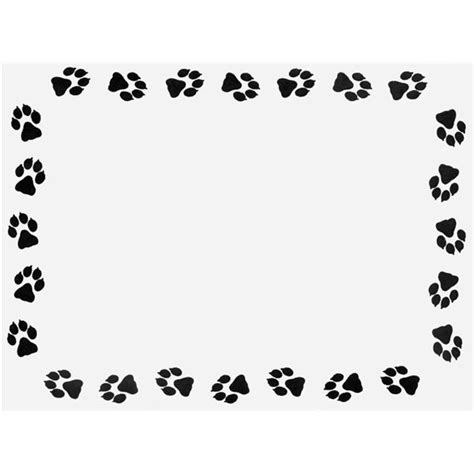 Dog Paw Print Border Free Download On Clipartmag