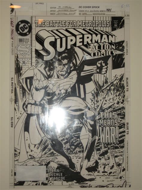 Superman 699 In Lou Habermans Sold Comic Art Gallery Room