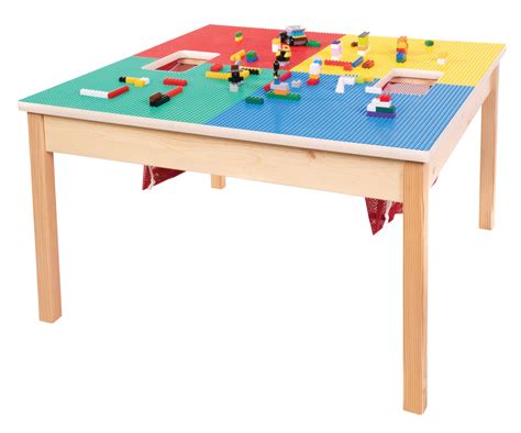 Lego Compatible Play Table With Storage Bag Contemporary Kids