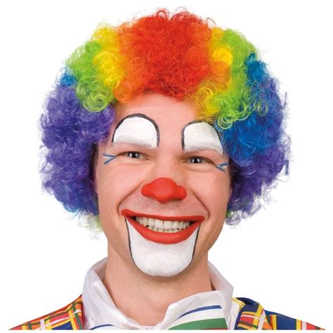 Rainbow Clown Afro Wig Party Delights