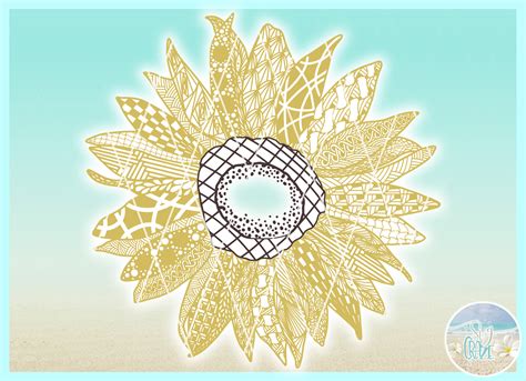 Mandala Zentangle Sunflower Svg Floral Decor Flowers Print My Xxx Hot Girl