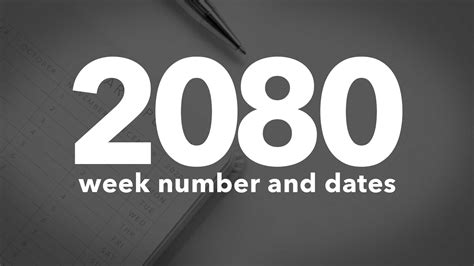 2080 Calendar Week Numbers And Dates List Of National Days