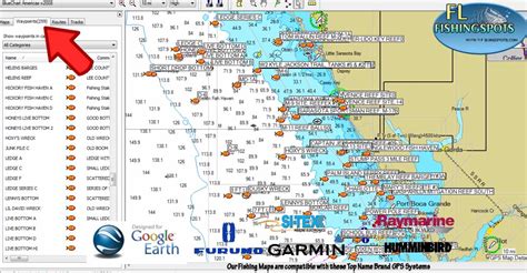 Florida Fishing Maps With Gps Coordinates Florida Fishing Maps For Gps
