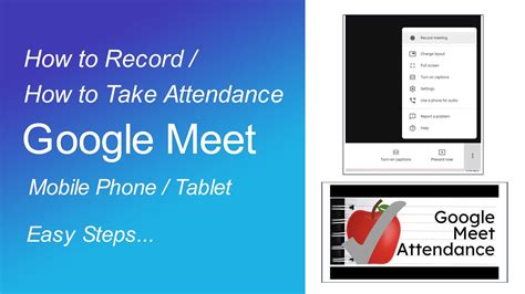 How to use google meet app on phone. How to record google meet video call on mobile or tablet ...
