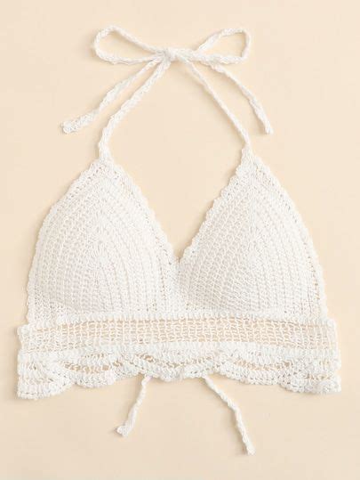 Hollow Out Crochet Halter Top Shein Crochet Halter Tops Crochet