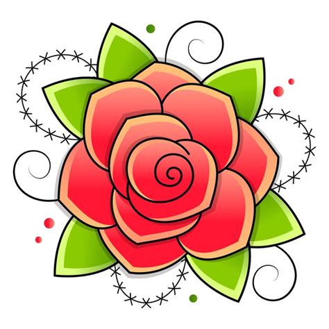 Premium Vector Illustration With Isolated Black And Red Roses Sketches