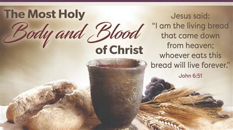 Solemnity Of The Body And Blood Of Christ Youtube