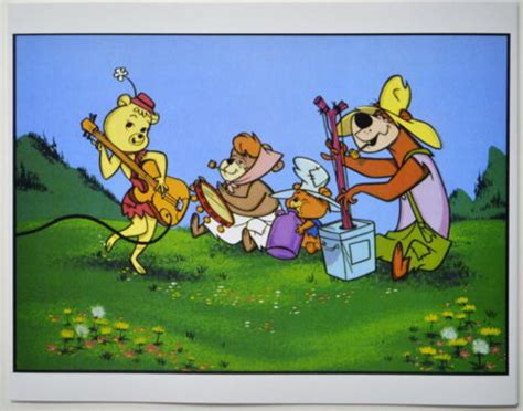 Hillbilly Bears Print Hanna Barbera Floral Shag Paw Maw Ebay