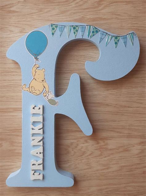 Winnie The Pooh Capital Letter Freestanding Decorated Alphabet Letter Personalised With Name