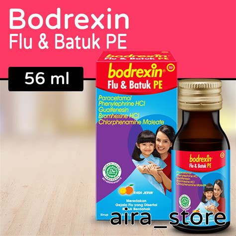 Jual Bodrexin Flu And Batuk Berdahak Pe Sirup 56ml Shopee Indonesia