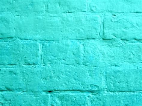 Turquoise Painted Brick Wall Free Stock Photo Public Domain Pictures