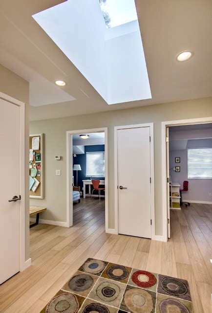 Skylight Well Midcentury Hallway And Landing San Francisco By