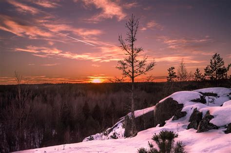 Sunset In Finland Sunset Finland Natural Landmarks