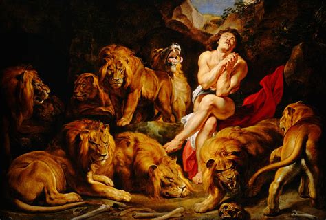 Daniel In The Lions Den Painting By Celestial Images