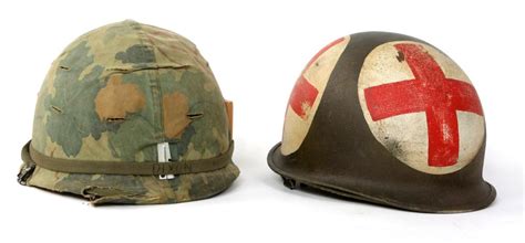 Vietnam War Us Army Medic Helmet And Field Gear Lot