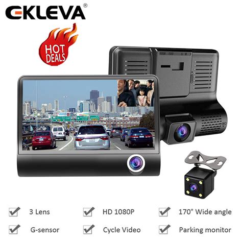 Ekleva Car Dvr Cameras Lens Inch Hd Dash Camera Way Car Dual