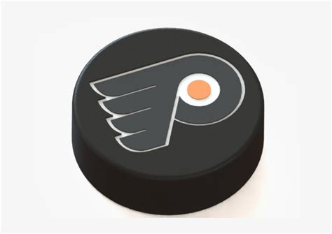 Philadelphia Flyers Logo On Ice Hockey Puck 3d Print Flyers Ice
