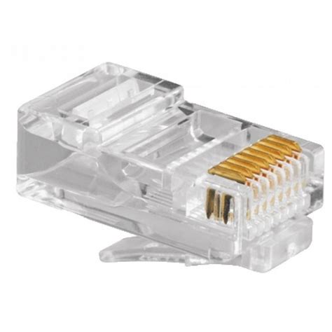 Paquete De 100 Plug Cat6 Plug Conector Rj45 Para Cable Red Utp Cat 6