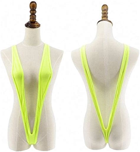 Buy Tinpia Womens Bikini Sheer Monokini Micro G String Slingshot Sunbath Stripper Swimwear