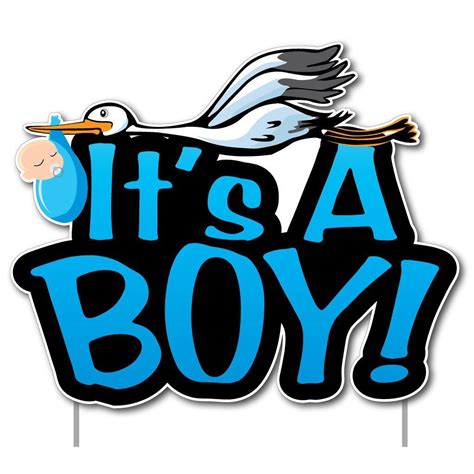Its A Boy Yard Card Baby Announcement Set 17 Pcs Total Free