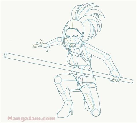 How to Draw Yaoyorozu Momo from Boku No Hero Academia - MANGAJAM.com
