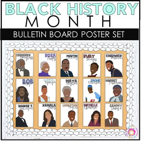 Black History Posters Black History Month Bulletin Board Etsy