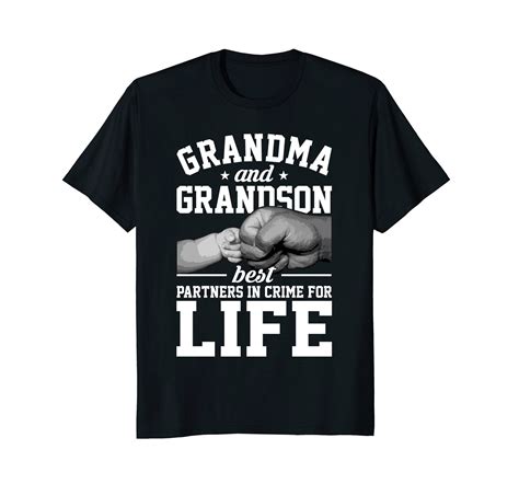 Funny Shirts Grandma And Grandson Best Partners In Crime For Life T Shirt Men T Shirts Tank