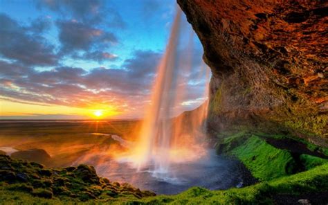 Download Seljalandsfoss Waterfall Iceland Uhd 8k Wallpaper Waterfall