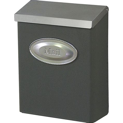 gibraltar industries designer wall mount mailbox in bronze with satin nickel lid the home